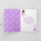 Ballerina African American Happy Birthday C Kaart (Binnen)