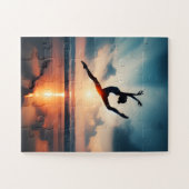 ballerina and lake with sunset puzzel (Horizontaal)