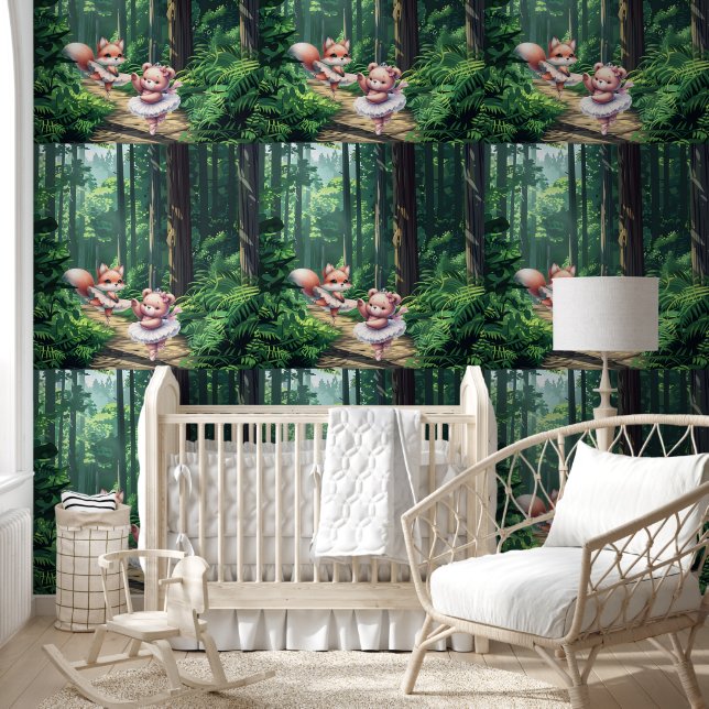 Ballerina animals behang (Kinderen)