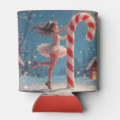 Ballerina Anime Girl & Candy Cane Kerstmis Blikjeskoeler (Achterkant)