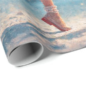 Ballerina Anime Girl & Candy Cane Kerstmis Cadeaupapier (Rol Hoek)