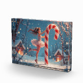 Ballerina Anime Girl & Candy Cane Kerstmis Fotoblokken (Rechts)