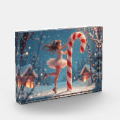 Ballerina Anime Girl & Candy Cane Kerstmis Fotoblokken (Links)