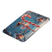 Ballerina Anime Girl & Candy Cane Kerstmis Magneet (Linkerzijde)