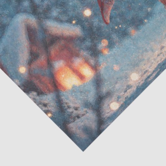 Ballerina Anime Girl & Candy Cane Kerstmis Tissuepapier (Detail)