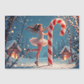 Ballerina Anime Meisje & Kerststok Kerstmis (Voorkant)