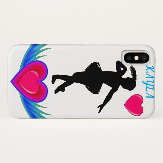 Ballerina appel IPhone X hoesje. Persoonlijke naam Case-Mate iPhone Case (Achterkant (horizontaal))