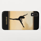 Ballerina Arabesque Sunset Silhouette Persoonlijk Case-Mate iPhone Case (Achterkant (horizontaal))