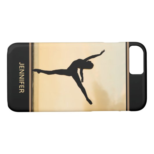 Ballerina Arabesque Sunset Silhouette Persoonlijk Case-Mate iPhone Case (Achterkant (Horizontaal))