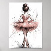 Ballerina Art Print | Ballerina kinderkamer Decor (Voorkant)