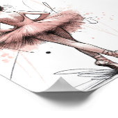 Ballerina Art Print | Ballerina kinderkamer Decor (Hoek)