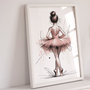 Ballerina Art Print   Ballerina kinderkamer Decor