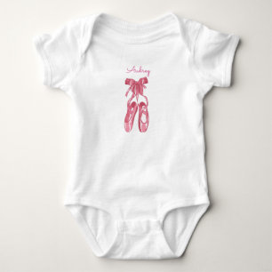 Ballerina baby-carrosserie, monogrammen romper