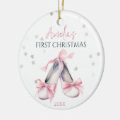 Ballerina Baby Meisje 1e Kerst Keramisch Ornament (Links)