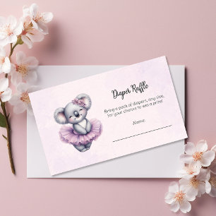 Ballerina Baby Meisje Douche Tutu Koala Luier Game Informatiekaartje