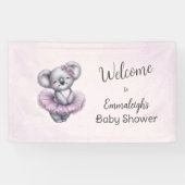 Ballerina Baby Meisje Douche Tutu Koala Welkom Spandoek (Horizontaal)
