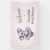 Ballerina Baby Meisje Douche Tutu Koala Welkom Spandoek (Verticaal)