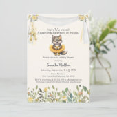 Ballerina Baby Meisje Douche Tutu Opgewonden Wolf Kaart (Staand voorkant)