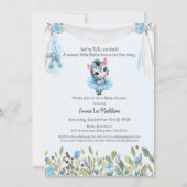 Ballerina Baby Meisje Douche Tutu Opgewonden Zebra Kaart (Voorkant)