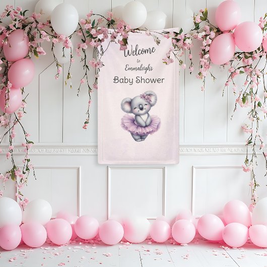 Ballerina Baby Meisje Douche Verticale Koala Welko Spandoek