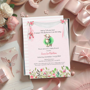 Ballerina Baby Meisje Shower Tutu Elegante Lama Kaart