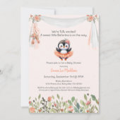 Ballerina Baby Meisje Shower Tutu Elegante Pinguïn Kaart (Voorkant)