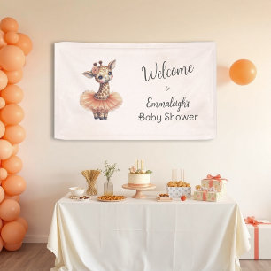 Ballerina Baby Meisje Shower Tutu Giraffe Welkom Spandoek