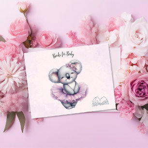 Ballerina Baby Meisje Shower Tutu Koala Boeken Informatiekaartje