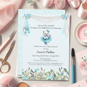 Ballerina Baby Meisje Shower Tutu Opgewonden Ijsbe Kaart