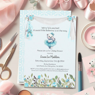 Ballerina Baby Meisje Shower Tutu Opgewonden Ijsbe Kaart