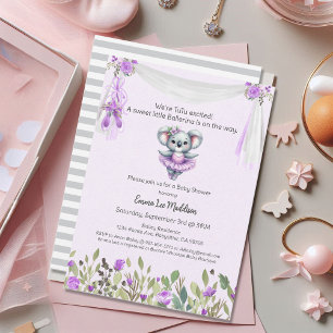 Ballerina Baby Meisje Shower Tutu Opgewonden Koala Kaart