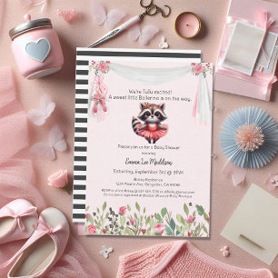 Ballerina Baby Meisje Shower Tutu Opgewonden Wasbe Kaart