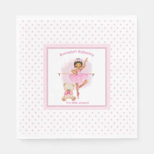 Ballerina Baby Roze Servet (Voorkant)