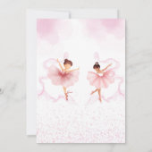 Ballerina Baby shower Invatation Kaart (Achterkant)