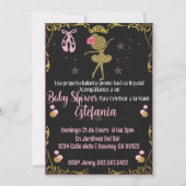 Ballerina Baby shower invitacion de bailarina Kaart (Voorkant)