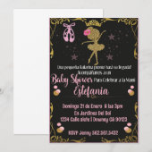 Ballerina Baby shower invitacion de bailarina Kaart (Voorkant / Achterkant)