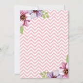 Ballerina Baby shower Roze en Gold Glitter Kaart (Achterkant)