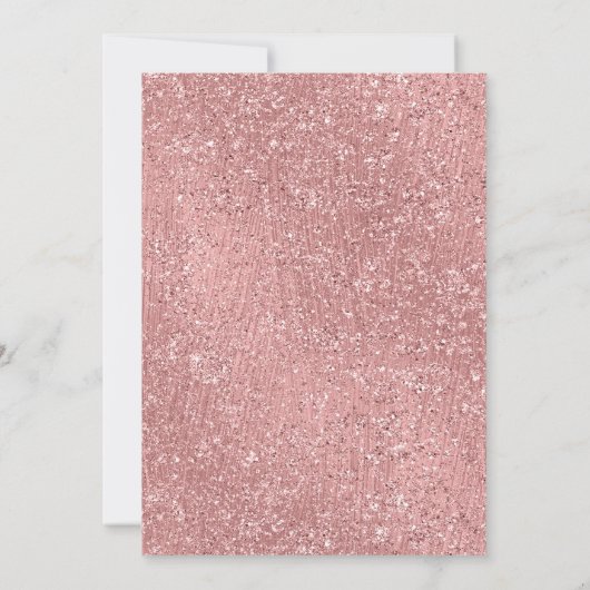 Ballerina Baby shower Uitnodiging, Roze Kaart (Achterkant)