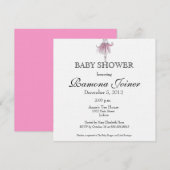 Ballerina babyshower uitnodiging (Voorkant / Achterkant)