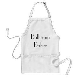 Ballerina Baker Quirky White en Black Apron Standaard Schort