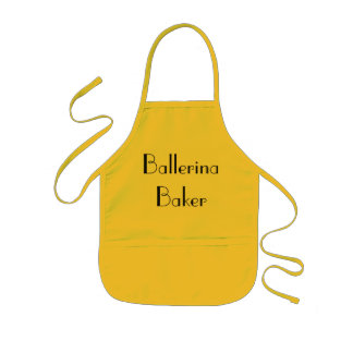 Ballerina Baker Quirky Yellow & Black Kinder Apron Schort