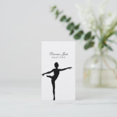 Ballerina Ballet Dance Docent Instructeur Visitekaartje (Staand voorkant)
