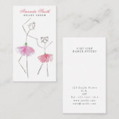 Ballerina Ballet Dance Docent Instructeur Visitekaartje (Voorkant / Achterkant)