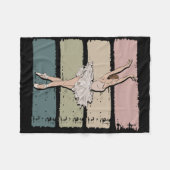 Ballerina Ballet Dancer Ballet Danser Retro Balle Fleece Deken (Voorkant (Horizontaal))