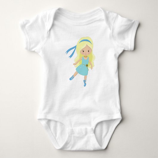 Ballerina, Ballet Dancer, Ballet Girl, Blonde Hair Romper (Voorkant)