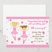 Ballerina Ballet Dancer Birthday Party Kaart (Voorkant / Achterkant)