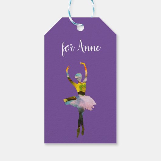 Ballerina Ballet Dancer Cadeaulabel (Achterkant)
