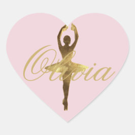 Ballerina Ballet Dancer Custom Name Olivia Hart Sticker