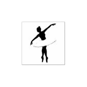 Ballerina Ballet Dancer Dance Toe Shoes Tutu Stamp Rubberstempel (Afrduk)