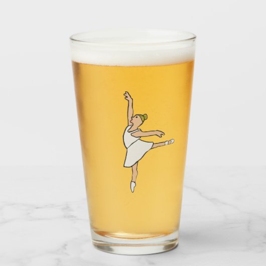 Ballerina Ballet Dancer Glas (Voorkant gevuld)